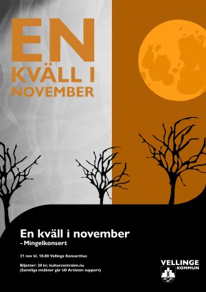 Affisch till föreställningen En kväll i november